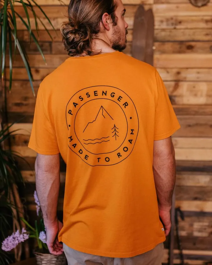 Passenger Tops Core Recycled Cotton TShirt Sunrise Orange Sunrise Orange 8211 Men Passenger Tops Core Recycled Cotton TShirt Sunrise Orange Sunrise Orange 8211 Men