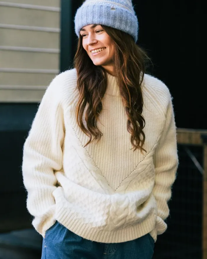 Passenger Tops Cozy Cable Recycled Knitted Jumper Off White Off White 8211 Women