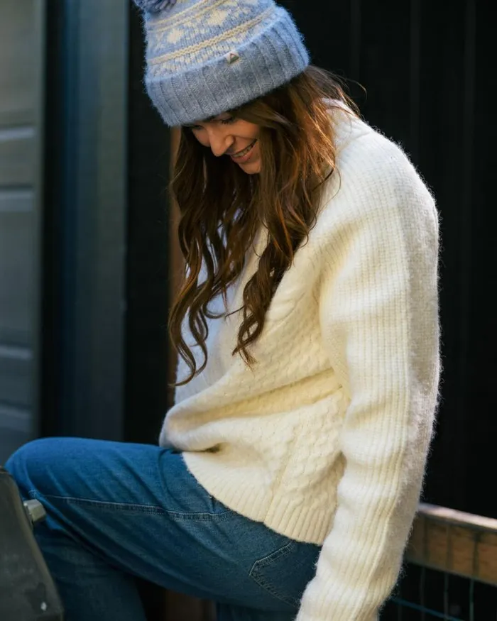 Passenger Tops Cozy Cable Recycled Knitted Jumper Off White Off White 8211 Women