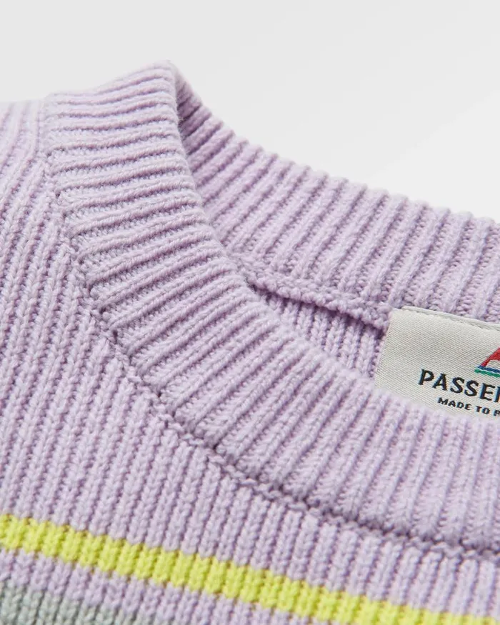 Passenger Tops Grasslands Oversized Organic Cotton Knitted Jumper Lilac Mist Lilac Mist 8211 Women