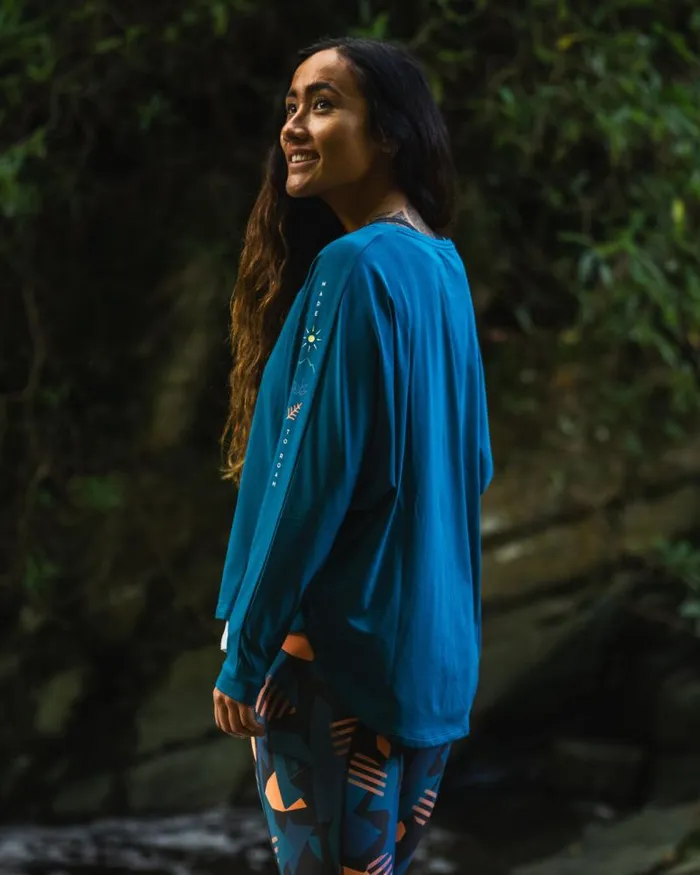 Passenger Tops Hatha Recycled Active Top Corsair Blue Corsair Blue 8211 Women