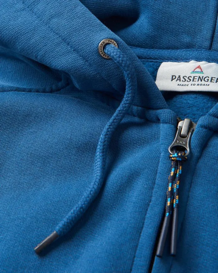 Passenger Tops Heritage Full Zip Recycled Cotton Hoodie Dark Denim Dark Denim 8211 Men