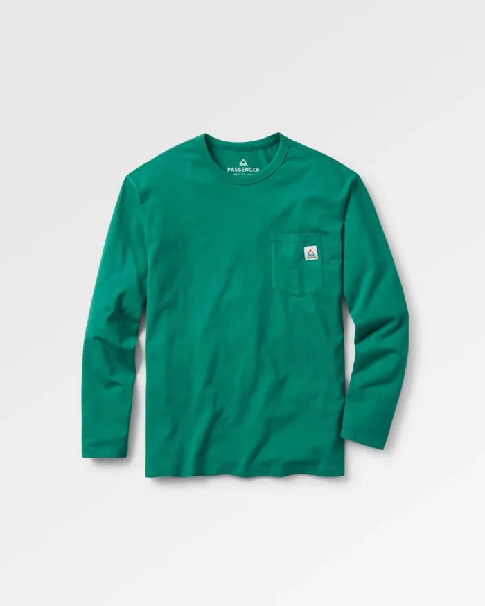 Passenger Tops Heritage Recycled Relaxed Fit LS TShirt Forest Green Forest Green 8211 Men Passenger Tops Heritage Recycled Relaxed Fit LS TShirt Forest Green Forest Green 8211 Men