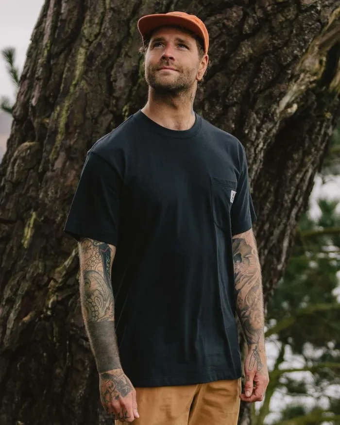 Passenger Tops Heritage Recycled Relaxed Fit TShirt Black Black 8211 Men