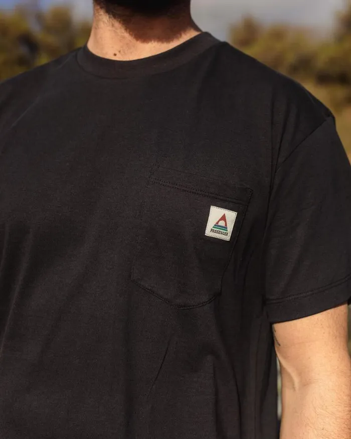 Passenger Tops Heritage Recycled Relaxed Fit TShirt Black Black 8211 Men