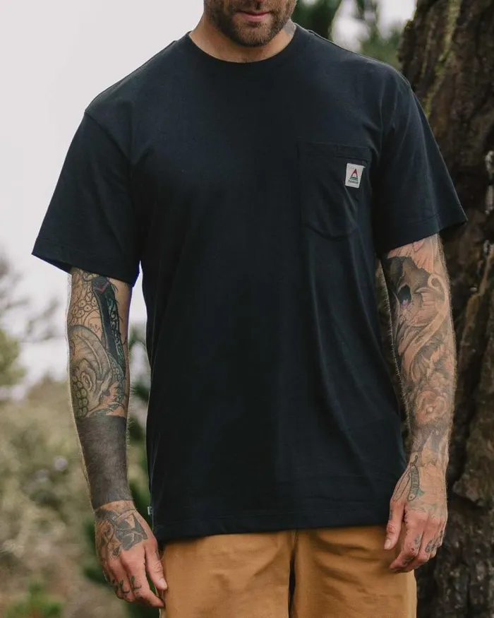 Passenger Tops Heritage Recycled Relaxed Fit TShirt Black Black 8211 Men