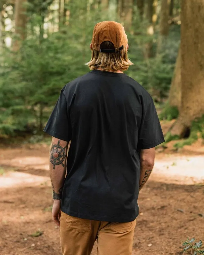 Passenger Tops Heritage Recycled Relaxed Fit TShirt Black Black 8211 Men