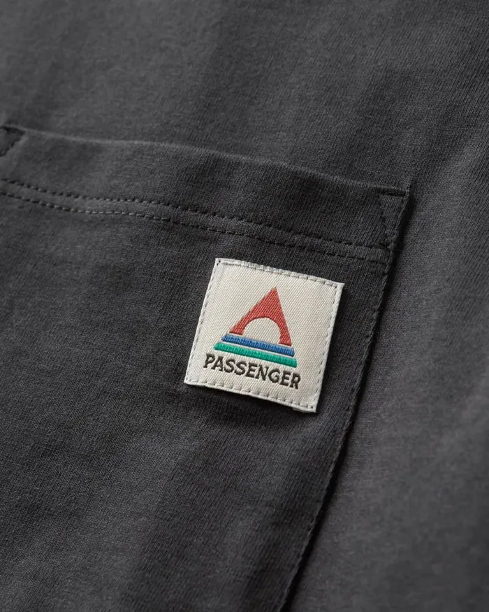 Passenger Tops Heritage Recycled Relaxed Fit TShirt Black Black 8211 Men