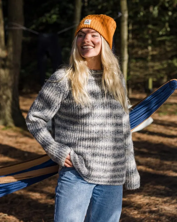Passenger Tops Mountainside Mock Neck Recycled Knitted Jumper Multi Grey Multi Grey 8211 Women Passenger Tops Mountainside Mock Neck Recycled Knitted Jumper Multi Grey Multi Grey 8211 Women