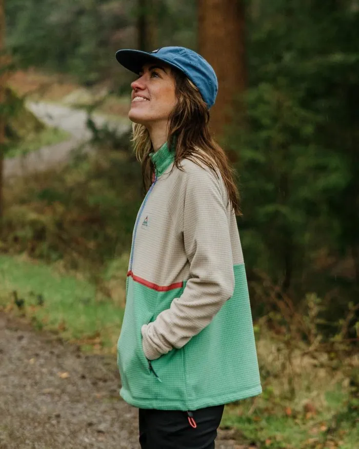 Passenger Tops Off Trail Recycled Grid Polar Fleece Pebble GreyGreen Spruce Pebble Greygreen Spruce 8211 Women