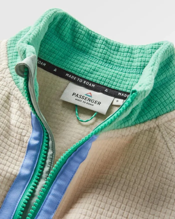 Passenger Tops Off Trail Recycled Grid Polar Fleece Pebble GreyGreen Spruce Pebble Greygreen Spruce 8211 Women