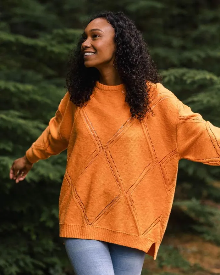 Passenger Tops Palm Organic Oversized Knitted Jumper Apricot Apricot 8211 Women