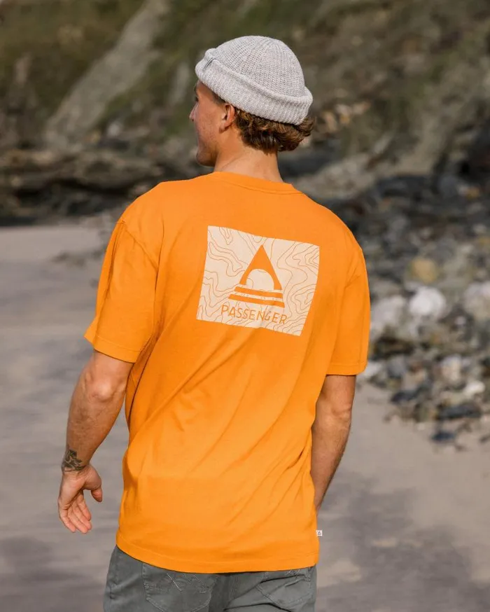 Passenger Tops Purpose Recycled Relaxed Fit TShirt Sunrise Orange Sunrise Orange 8211 Men Passenger Tops Purpose Recycled Relaxed Fit TShirt Sunrise Orange Sunrise Orange 8211 Men