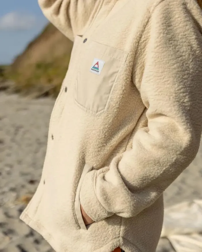 Passenger Tops Rappel Recycled Sherpa Oversized Shirt Oatmeal Oatmeal 8211 Women
