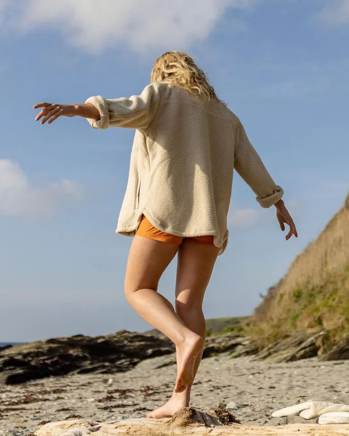 Passenger Tops Rappel Recycled Sherpa Oversized Shirt Oatmeal Oatmeal 8211 Women