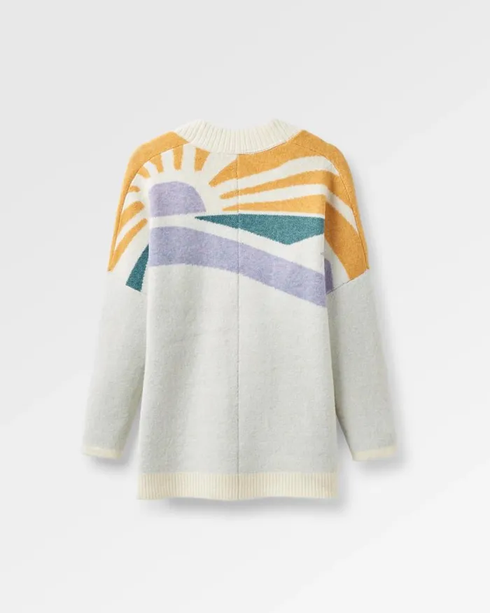 Passenger Tops Sunsets Recycled Knitted Cardigan Marshmallow Marshmallow 8211 Women