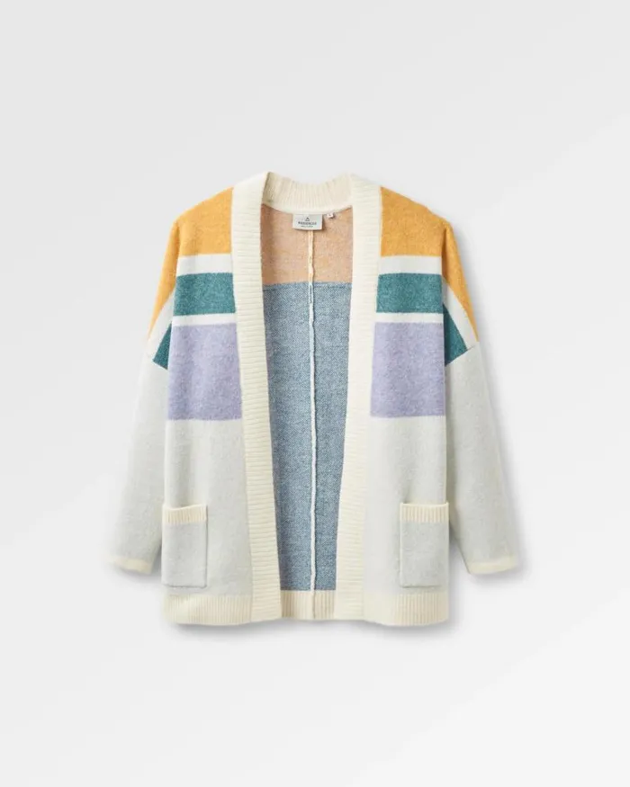 Passenger Tops Sunsets Recycled Knitted Cardigan Marshmallow Marshmallow 8211 Women