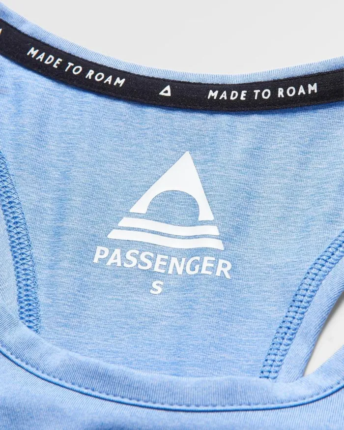 Passenger Tops Twist Recycled Marl Active Vest Cornflower Marl Cornflower Marl 8211 Women