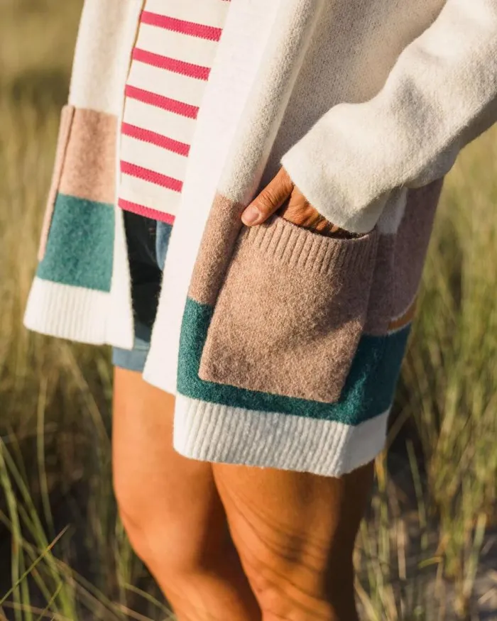 Passenger Tops Vista Recycled Knitted Cardigan Off White Off White 8211 Women