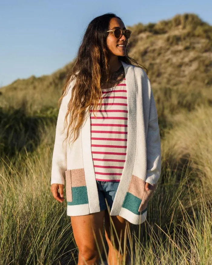 Passenger Tops Vista Recycled Knitted Cardigan Off White Off White 8211 Women