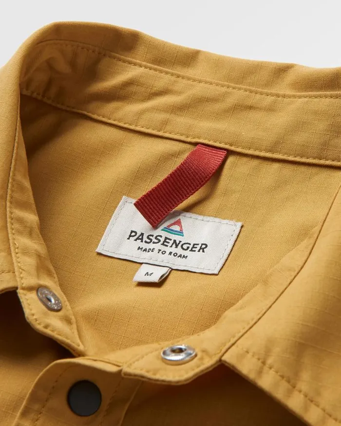Passenger Tops Way Ripstop Short Sleeve Shirt Mustard Gold Mustard Gold 8211 Men