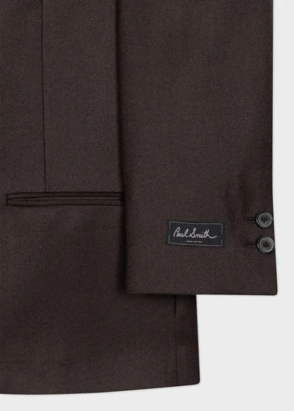 Paul Smith Blazers Brown WoolTwill Double Breasted Blazer Brown 8211 Mens