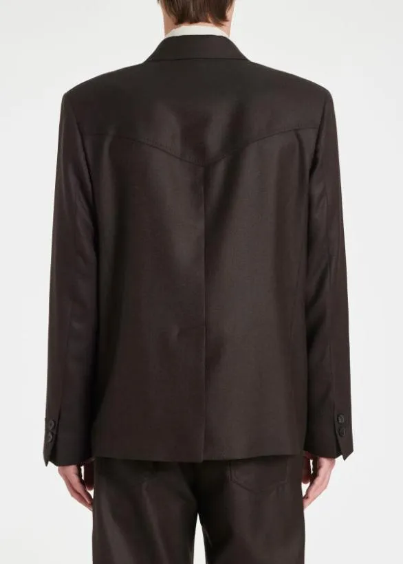 Paul Smith Blazers Brown WoolTwill Double Breasted Blazer Brown 8211 Mens
