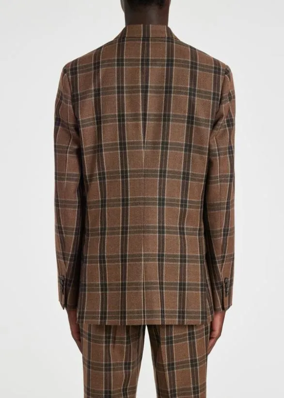 Paul Smith Blazers EasyFit Buffalo Check Wool Blazer Brown 8211 Mens