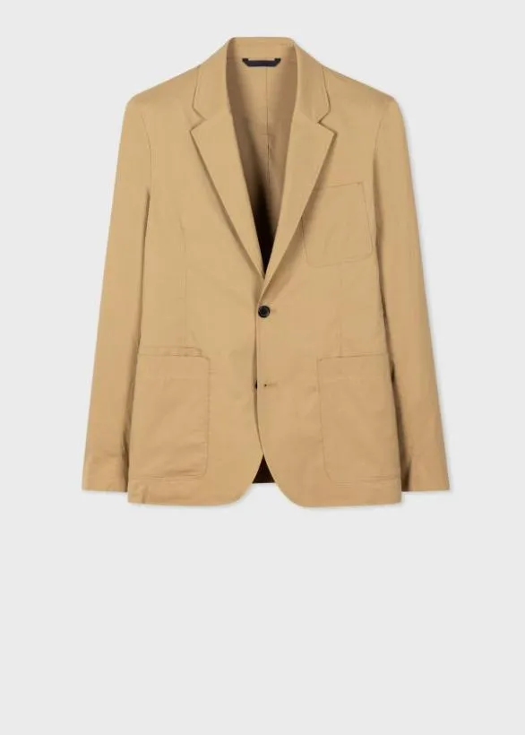Paul Smith Blazers Tan CottonBlend Blazer Tan 8211 Mens