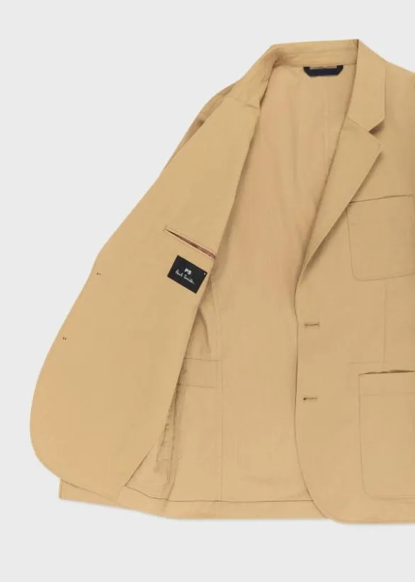 Paul Smith Blazers Tan CottonBlend Blazer Tan 8211 Mens