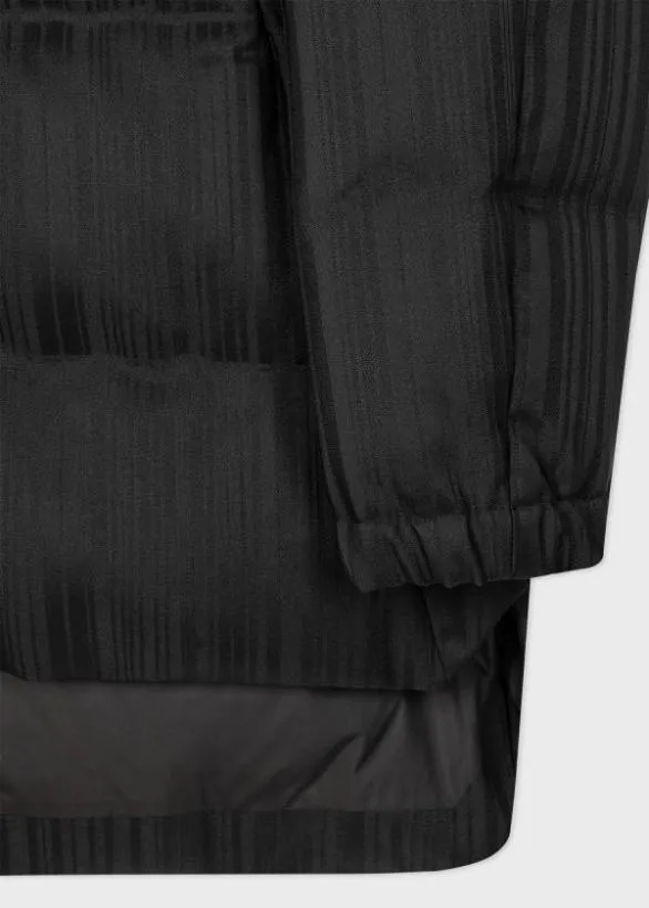 Paul Smith Coats and Jackets 039Shadow Stripe039 Down Coat Black 8211 Mens