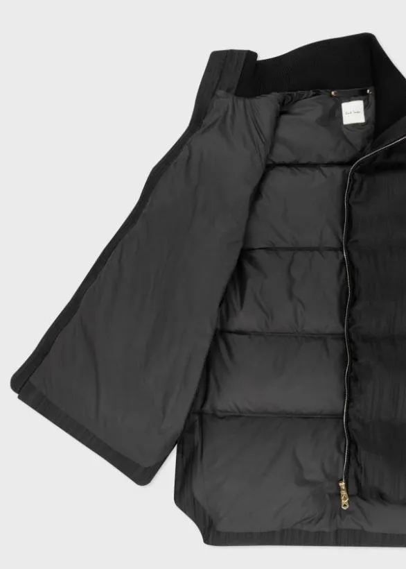 Paul Smith Coats and Jackets 039Shadow Stripe039 Down Coat Black 8211 Mens