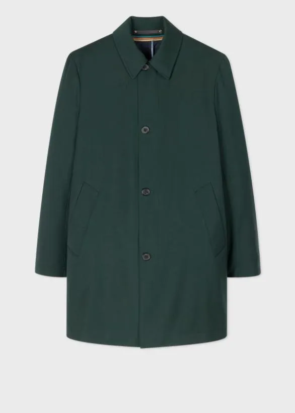 Paul Smith Coats and Jackets 039Storm System039 Wool Mac With Detachable Gilet Dark Green 8211 Mens Paul Smith Coats and Jackets 039Storm System039 Wool Mac With Detachable Gilet Dark Green 8211 Mens