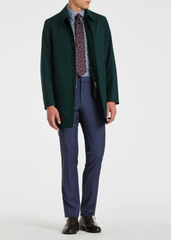 Paul Smith Coats and Jackets 039Storm System039 Wool Mac With Detachable Gilet Dark Green 8211 Mens
