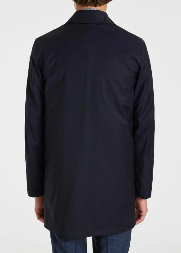 Paul Smith Coats and Jackets 039Storm System039 Wool Mac With Detachable Gilet Navy 8211 Mens