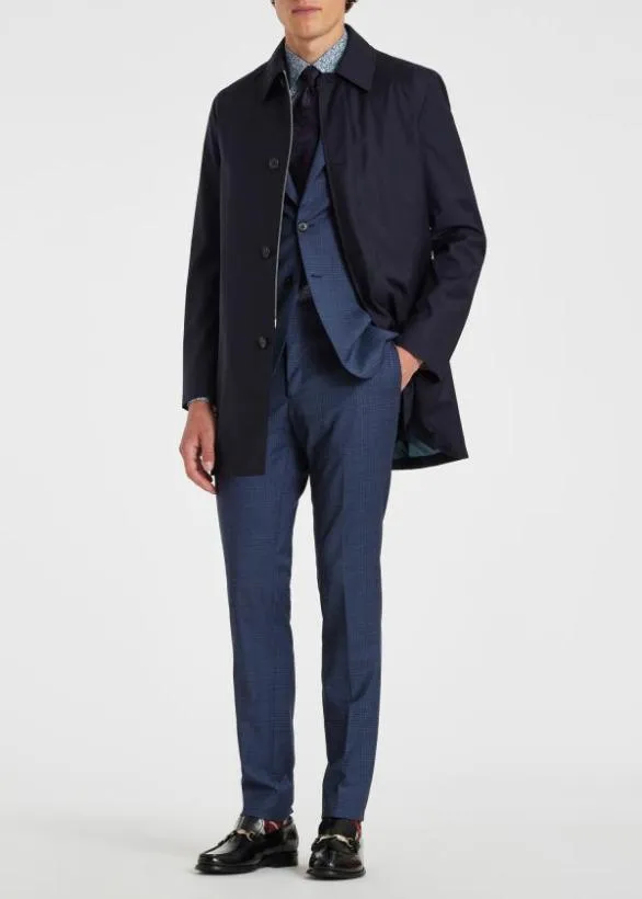 Paul Smith Coats and Jackets 039Storm System039 Wool Mac With Detachable Gilet Navy 8211 Mens
