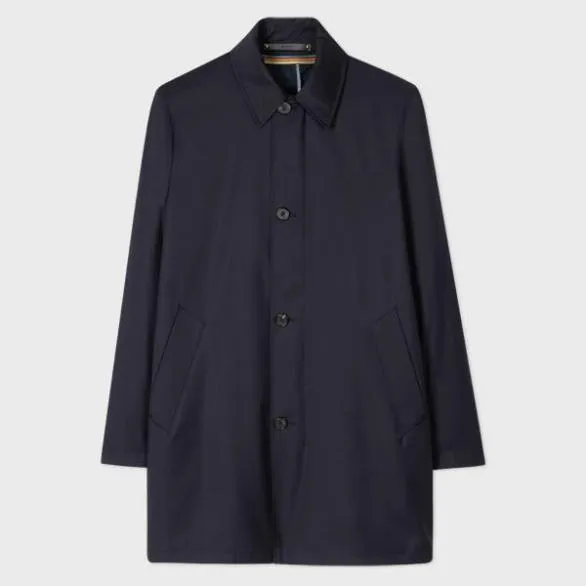 Paul Smith Coats and Jackets 039Storm System039 Wool Mac With Detachable Gilet Navy 8211 Mens