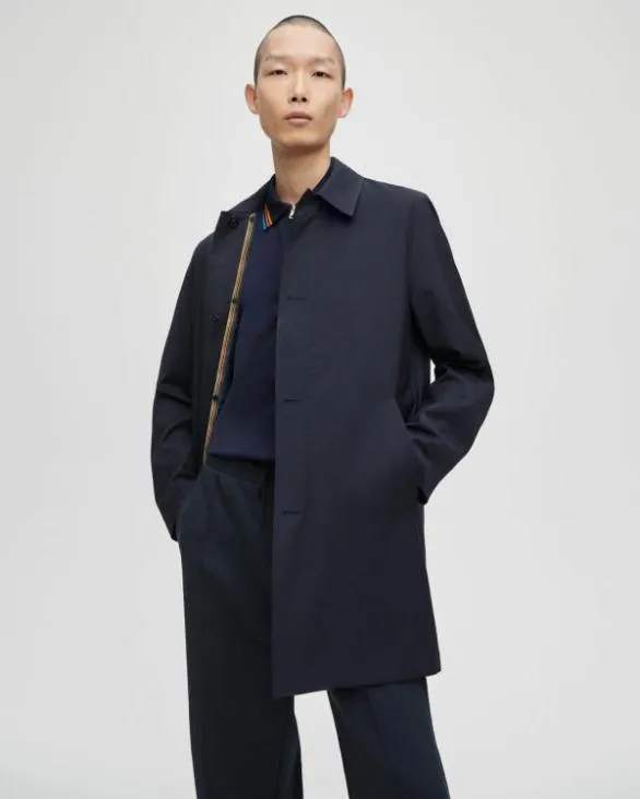 Paul Smith Coats and Jackets 039Storm System039 Wool Mac With Detachable Gilet Navy 8211 Mens