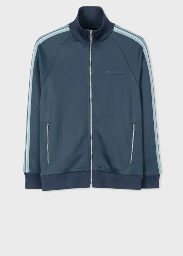 Paul Smith Coats and Jackets CottonBlend Track Top Blue 8211 Mens