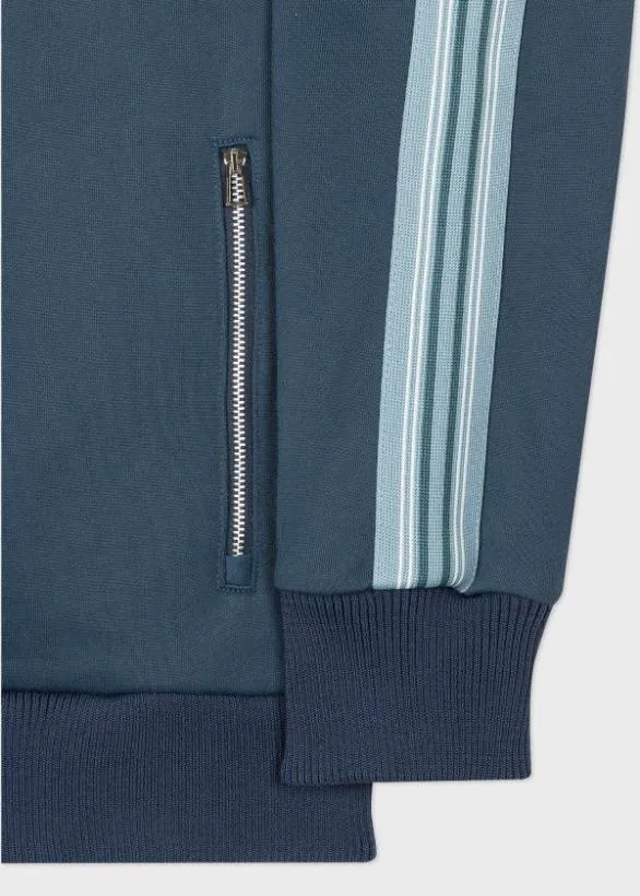 Paul Smith Coats and Jackets CottonBlend Track Top Blue 8211 Mens