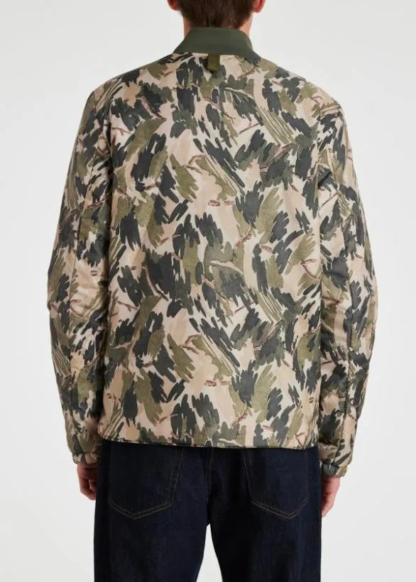 Paul Smith Coats and Jackets Ripstop Reversible Bomber Jacket Green 8211 Mens
