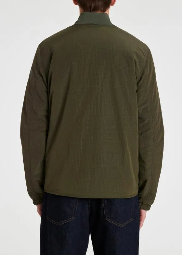 Paul Smith Coats and Jackets Ripstop Reversible Bomber Jacket Green 8211 Mens