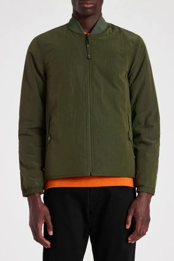 Paul Smith Coats and Jackets Ripstop Reversible Bomber Jacket Green 8211 Mens