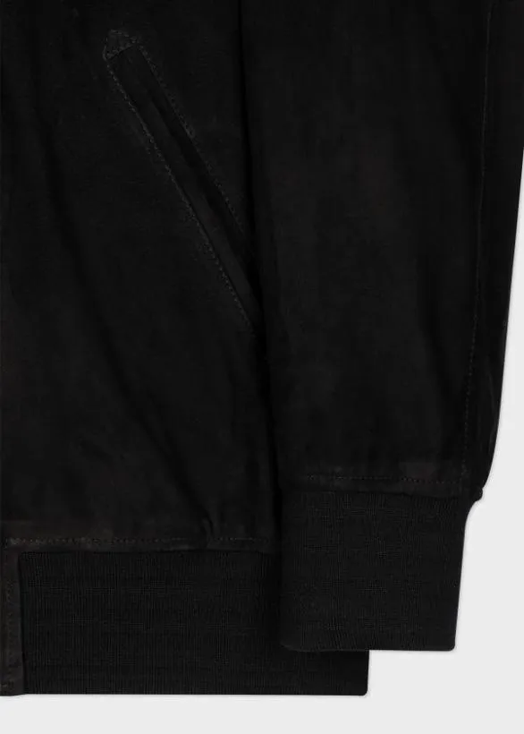 Paul Smith Coats and Jackets Suede Bomber Jacket Black 8211 Mens