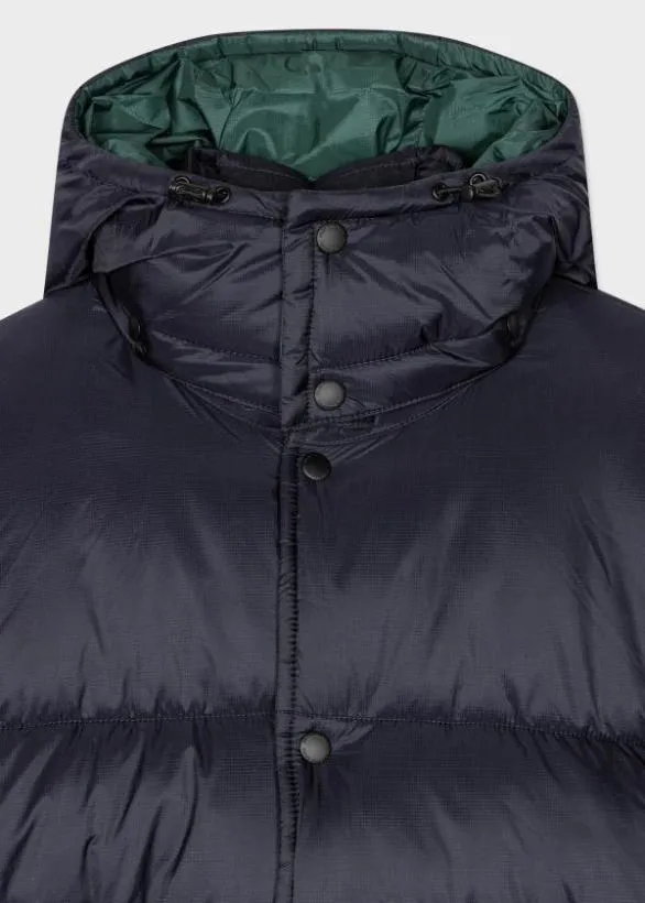 Paul Smith Coats and Jackets Wadded Jacket With Detachable Hood Navy 8211 Mens