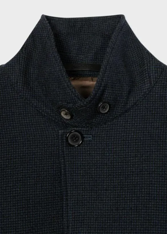 Paul Smith Coats and Jackets WoolBlend Seersucker Wadded Jacket Dark Green 8211 Mens