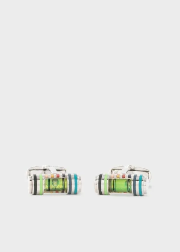 Paul Smith Cufflinks 039Artist Stripe039 039Spirit Level039 Cufflinks Silver 8211 Mens Paul Smith Cufflinks 039Artist Stripe039 039Spirit Level039 Cufflinks Silver 8211 Mens