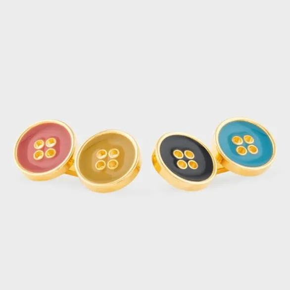Paul Smith Cufflinks Double Button Linked Cufflinks Multicolour 8211 Mens