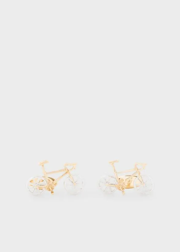 Paul Smith Cufflinks Racing Bicycle Cufflinks Gold 8211 Mens