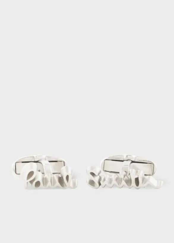 Paul Smith Cufflinks Silver Logo Cufflinks Silver 8211 Mens